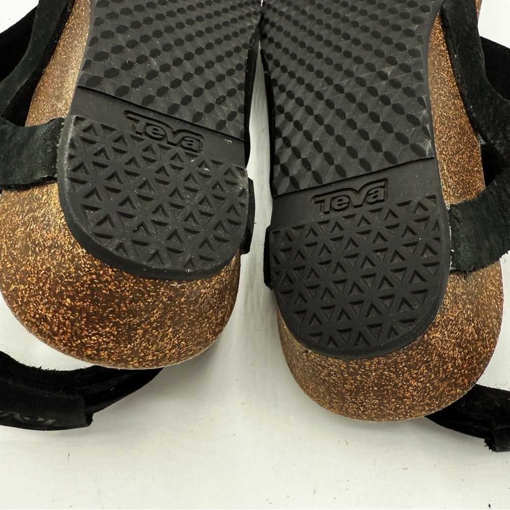 TEVA Mahonia 3-Point Cork Wedge Suede Leather Sandal Shoe - Picture 10 of 12